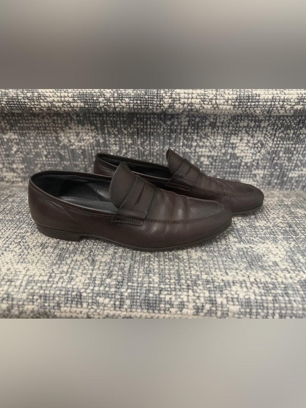 To Boot New York by Adam Derrick Classic Men's Brown Leather Penny Loafers- 10.5